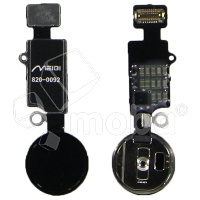 Шлейф для iPhone 7/7 Plus/8/8 Plus/SE (2020)/SE (2022) на кнопку HOME в сборе Черный - Премиум