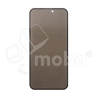 Защитное стекло "Антишпион" для iPhone 15 Plus Черный (Закалённое, полное покрытие)