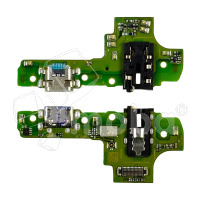 Шлейф для Samsung Galaxy A10s (A107F) плата системный разъем/разъем гарнитуры/микрофон - Премиум
