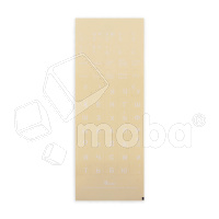 Наклейка на клавиатуру (Русские буквы, прозрачное основание, белые символы)