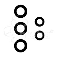 Стекло камеры для Samsung Galaxy A53 5G (A536B) (комплект 5 шт.) Черный