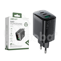 Сетевое зарядное устройство USB/Type-C Acefast A108 (67W, PD, 3 порта, GaN) Черный