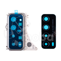 Стекло камеры для Huawei P Smart 2021 (PPA-LX1) в сборе с рамкой Черный