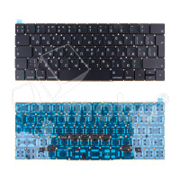 Клавиатура для ноутбука MacBook Pro 13"/Pro 15" A1706/A1707 (2016-2017, Г-образный Enter RU) Черный