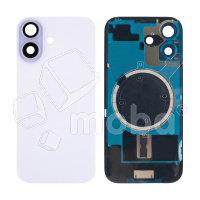 Задняя крышка для iPhone 17 (A3520) в сборе со стеклом камеры Фиолетовый (стекло, монолит, MagSafe, логотип) - Премиум