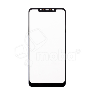 Стекло для переклейки Xiaomi Pocophone F1 в сборе с OCA пленкой Черный - OR (Mitsubishi)