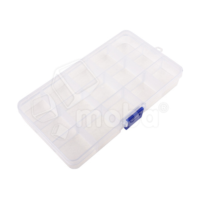 Органайзер для хранения мелочей с ячейками (прозрачный, 15 ячеек)