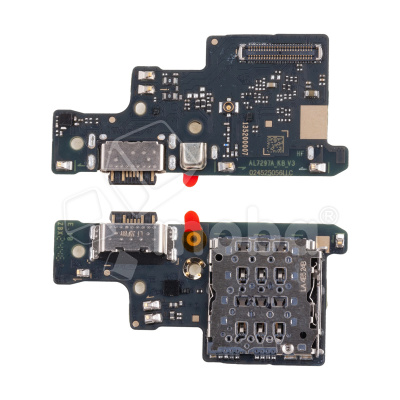 Шлейф для Xiaomi Redmi Note 14 4G (24117RN76O/24117RN76G) плата системный разъем/разъем SIM/микрофон - Премиум