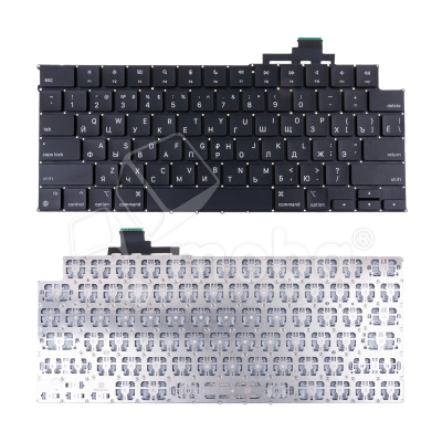 Клавиатура для ноутбука MacBook Air M2 13" A2681/A2941/A3113/A3114 (2022-2024, прямой Enter RU) Черный