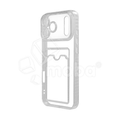 Чехол-накладка для iPhone 17 Pro (с защитой камеры, карманом для карт, прозрачный)