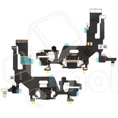 Шлейф для iPhone 11 (A2221) на системный разъем/микрофон Черный