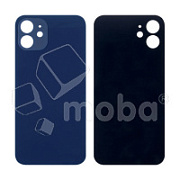 Задняя крышка для iPhone 12 (A2403) Синий (стекло, широкий вырез под камеру, логотип)