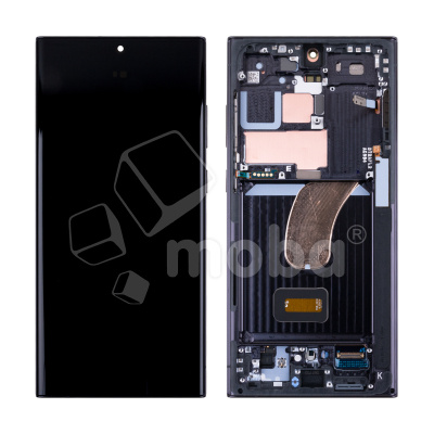 Дисплей для Samsung Galaxy S23 Ultra (S918B) модуль с рамкой Черный - OR (SP)