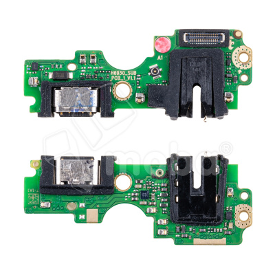 Шлейф для Tecno Pova Neo 3 (LH6n) плата на системный разъем/разъем гарнитуры/микрофон - Премиум