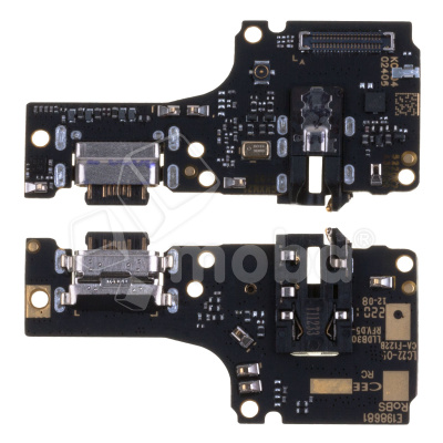 Шлейф для Xiaomi Redmi Note 10S/Poco M5s (M2101K7BNY/2207117BPG) плата системный разъем/разъем гарнитуры/микрофон - Премиум