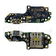 Шлейф для Huawei Nova Y72/Y72S/Y63 (MGA-LX3/GFY-LX1) плата системный разъем/разъем SIM/микрофон - Премиум