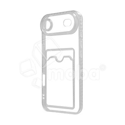 Чехол-накладка для iPhone Air (с защитой камеры, карманом для карт, прозрачный)