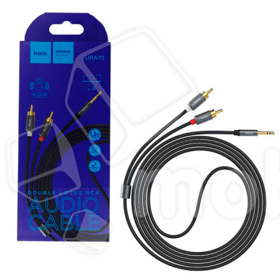 Кабель AUX "3,5 мм" Jack - RCA Hoco UPA-10 Серебро